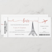 Huwelijksuitnodiging, Bruiloft Briefpapier, Liefde Kaart (Voorkant / Achterkant)