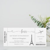 Huwelijksuitnodiging, Bruiloft Briefpapier, Liefde Kaart (Staand voorkant)