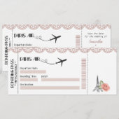 Huwelijksuitnodiging, Bruiloft Briefpapier, Liefde Kaart (Voorkant / Achterkant)