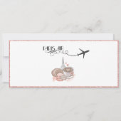 Huwelijksuitnodiging, Bruiloft Briefpapier, Paris Kaart (Achterkant)