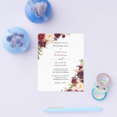 Huwelijksuitnodiging Budget Bourgondië Marsala Flyer (Enkel)