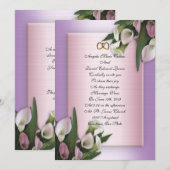 Huwelijksuitnodiging calla lelies kaart (Voorkant / Achterkant)