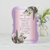 Huwelijksuitnodiging calla lelies kaart (Staand voorkant)