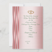 Huwelijksuitnodiging calla lelies op Roze satijn Kaart (Achterkant)