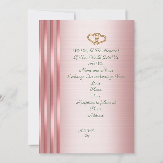 Huwelijksuitnodiging calla lelies op Roze satijn Kaart (Achterkant)