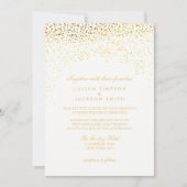 Huwelijksuitnodiging - Confetti - Wit Kaart (Voorkant)