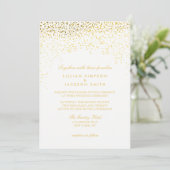 Huwelijksuitnodiging - Confetti - Wit Kaart (Staand voorkant)