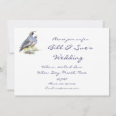 Huwelijksuitnodiging Custom California Quail Birds Kaart (Achterkant)
