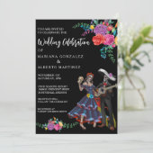 Huwelijksuitnodiging Dag van de Doden Feest Kaart (Staand voorkant)