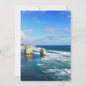 Huwelijksuitnodiging door het Zee Kaart (Achterkant)