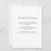 Huwelijksuitnodiging - Eenvoudig vlinderontwerp Kaart (Achterkant)