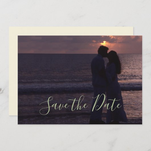 Huwelijksuitnodiging Eenvoudige Sjabloon Aangepast (Voorkant / Achterkant)