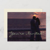 Huwelijksuitnodiging Eenvoudige Sjabloon Aangepast Briefkaart (Voorkant / Achterkant)