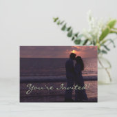 Huwelijksuitnodiging Eenvoudige Sjabloon Aangepast Kaart (Staand voorkant)