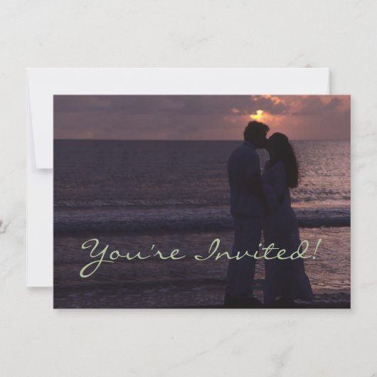 Huwelijksuitnodiging Eenvoudige Sjabloon Aangepast Kaart (Voorkant)