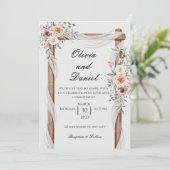 Huwelijksuitnodiging, elegant en eenvoudig kaart (Staand voorkant)