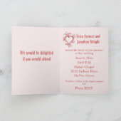 Huwelijksuitnodiging, Elegant Hart Lijst (Binnen)