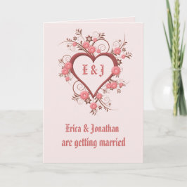 Huwelijksuitnodiging, Elegant Hart Lijst