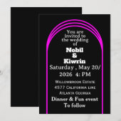  huwelijksuitnodiging | elegant kaart (Voorkant / Achterkant)