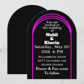  huwelijksuitnodiging | elegant kaart (Voorkant / Achterkant)