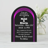  huwelijksuitnodiging | elegant kaart (Staand voorkant)