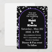  huwelijksuitnodiging | elegant kaart (Voorkant / Achterkant)