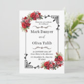 huwelijksuitnodiging | Elegant &  ontwerp Kaart (Staand voorkant)