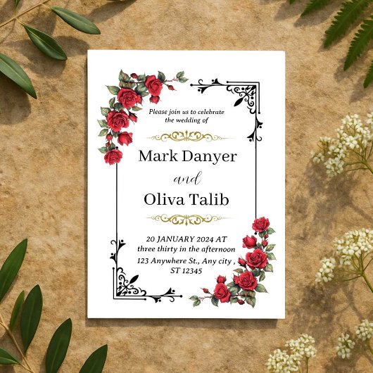 huwelijksuitnodiging | Elegant & ontwerp Kaart