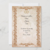 Huwelijksuitnodiging elegante formele bloemen kaart (Achterkant)