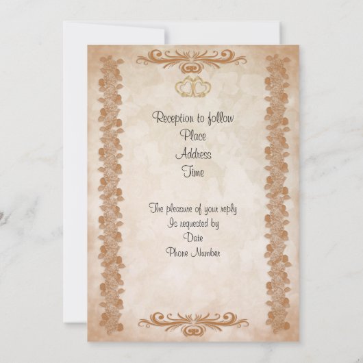 Huwelijksuitnodiging elegante formele bloemen kaart (Achterkant)