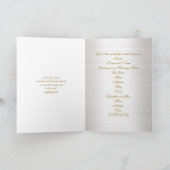 Huwelijksuitnodiging elegante Gouden rand (Binnen)