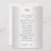 Huwelijksuitnodiging elegante gouden rand kaart (Achterkant)