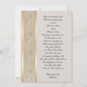 Huwelijksuitnodiging elegante reliëf look canvas, kaart (Voorkant)