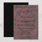 Huwelijksuitnodiging Elegante Rozen Kaart (Voorkant / Achterkant)