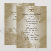 Huwelijksuitnodiging elegante satijn Frangipani Kaart (Voorkant / Achterkant)