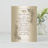 Huwelijksuitnodiging elegante Satin-look Kaart (Staand voorkant)