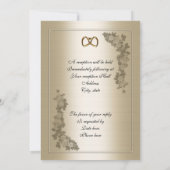 Huwelijksuitnodiging elegante Satin-look Kaart (Achterkant)