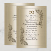 Huwelijksuitnodiging elegante Satin-look Kaart (Voorkant / Achterkant)