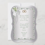 Huwelijksuitnodiging elegante witte diamanten kaart (Achterkant)