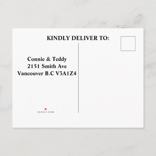 Huwelijksuitnodiging en Hot Rod Uitnodiging Briefkaart (Achterkant)