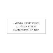 Huwelijksuitnodiging envelop retouradres rubberstempel (Afrduk)