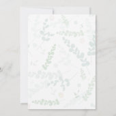 Huwelijksuitnodiging Eucalyptus Floral met RSVP Kaart (Achterkant)