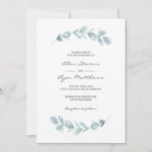 huwelijksuitnodiging | Eucalyptus garden-waterverf Kaart (Voorkant)