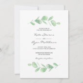 huwelijksuitnodiging | Eucalyptus garden-waterverf Kaart (Voorkant)