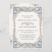 Huwelijksuitnodiging Fantasy Keltische Middeleeuws Kaart (Voorkant / Achterkant)