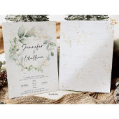 Huwelijksuitnodiging Floral Minimalist Green Kaart