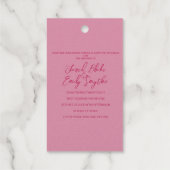 Huwelijksuitnodiging Folie Labels (Achterkant)