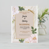 huwelijksuitnodiging folie uitnodiging (Staand Voorkant)