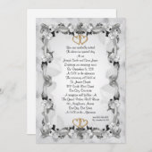 Huwelijksuitnodiging formeel elegant kaart (Voorkant / Achterkant)