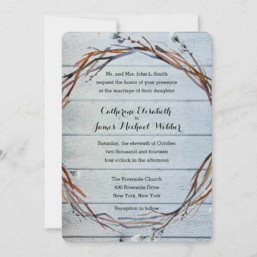 Huwelijksuitnodiging Gehost door de ouders van de  Kaart (Voorkant)